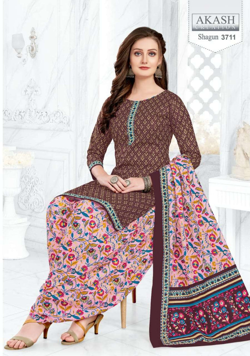 Akash Creation Shagun Vol 3 Cotton Regular Wear Printed Salwar Suits