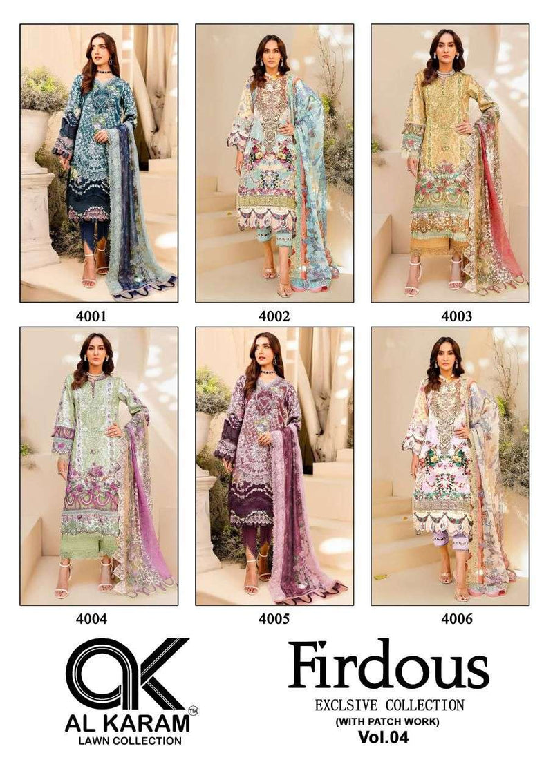 Al Karam Firdous Exclusive Collection Vol 4 Cotton Print Suit