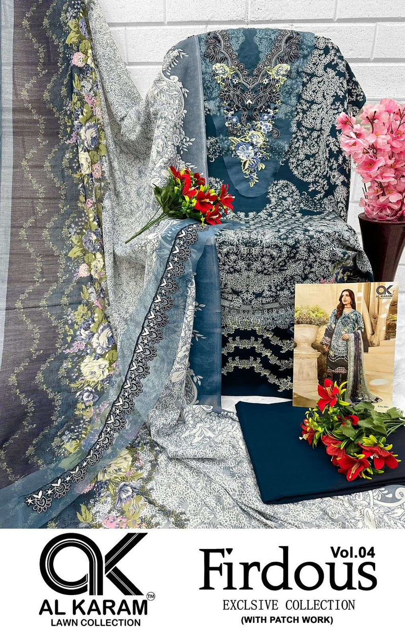 Al Karam Firdous Exclusive Collection Vol 4 Cotton Print Suit