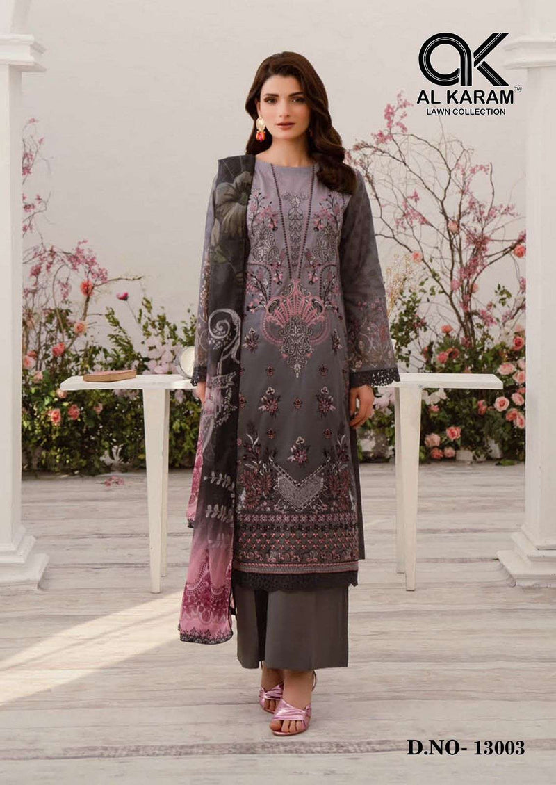 Al Karam Kesariya Magic In Print Vol 13 Cambric Cotton Daily Wear Salwar Suit