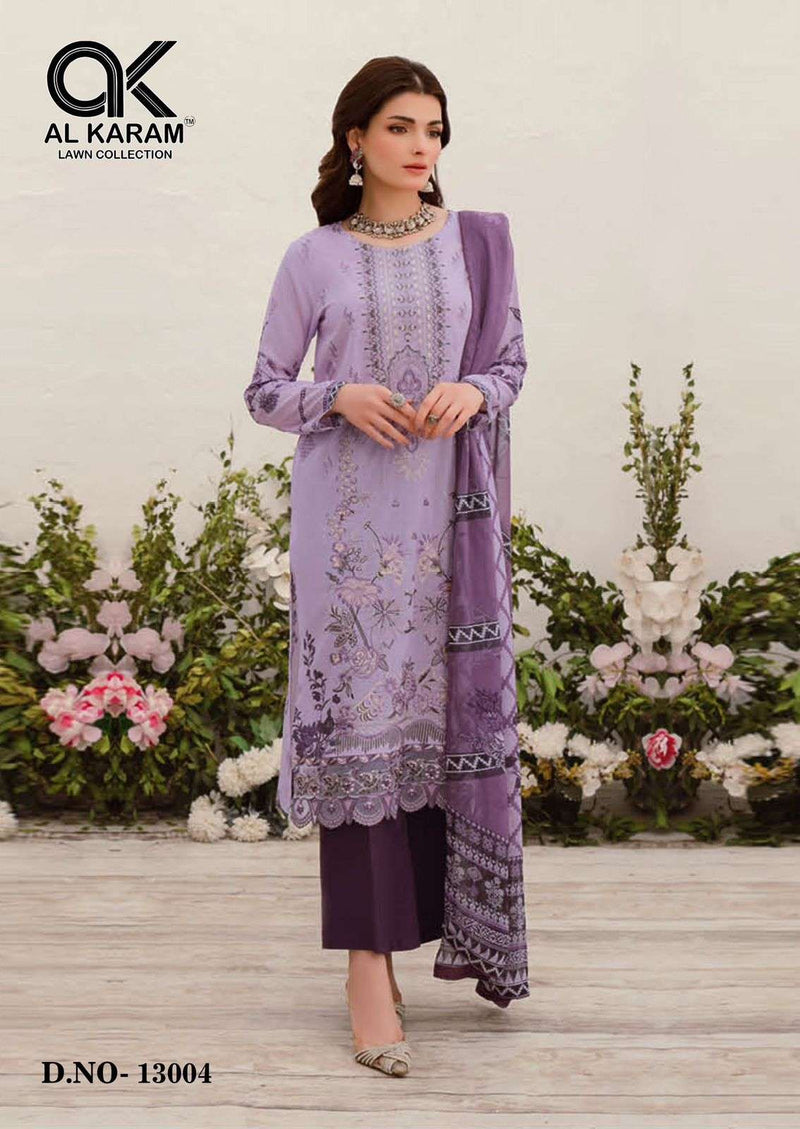 Al Karam Kesariya Magic In Print Vol 13 Cambric Cotton Daily Wear Salwar Suit
