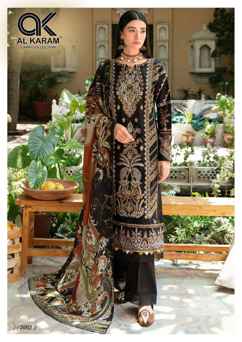 Al Karam Queens Court Vol 5 Cambric Cotton Digital Print Salwar Suit For Daily Wear