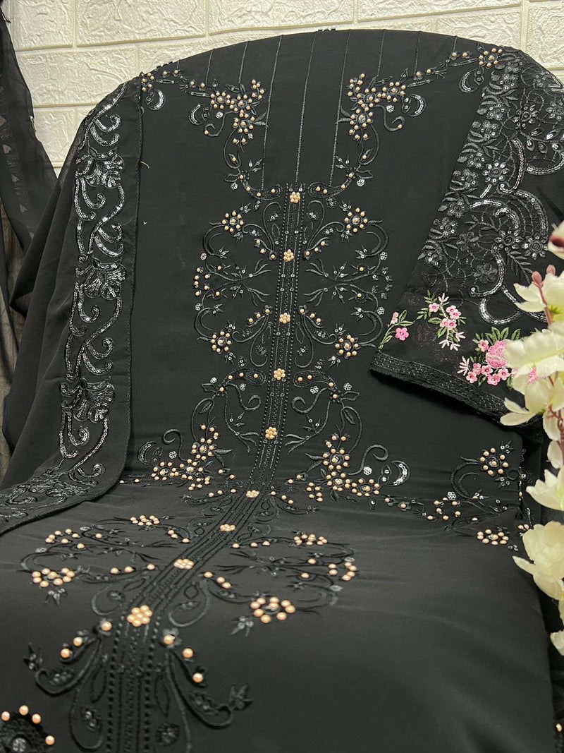 Al Khushbu Design No 6021 22 23 Georgette Heavy Embroidered Party Wear Suit