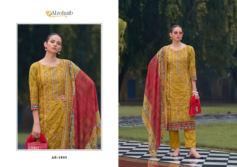 Al Zohaib Bin Saeed Vol 1 Cotton Self Heavy Embrodairy Fancy Salwar Kameez