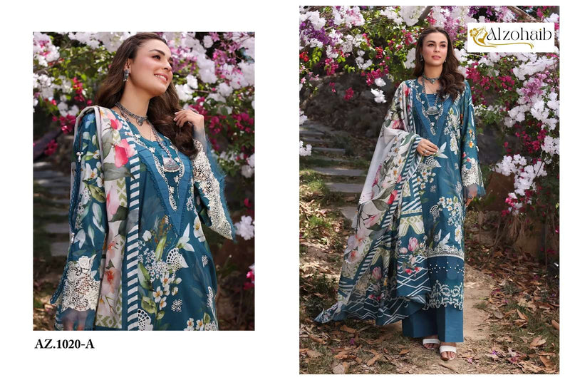 Al Zohaib Elaf Chikankari Vol 2 Cotton Self Embrodairy Patch Work Fancy Salwar Suit
