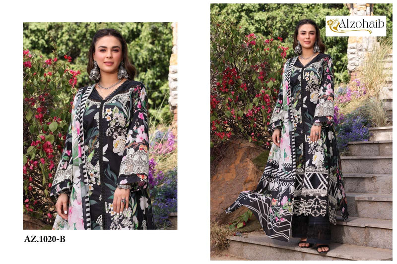 Al Zohaib Elaf Chikankari Vol 2 Cotton Self Embrodairy Patch Work Fancy Salwar Suit