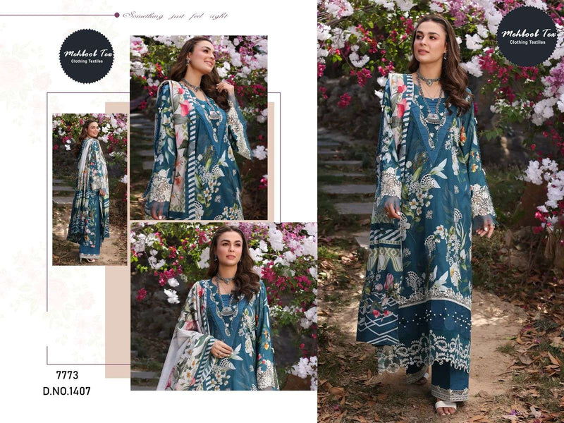 Al Zohaib Elaf Chikankari Vol 2 D No 1406 1407 Cotton Self Embrodairy Salwar Kameez