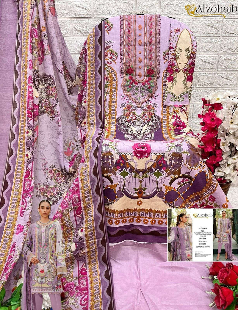 Al Zohaib Queen Court Vol 1 Cotton Print  Heavy Embrodairy Fancy Salwar Kameez