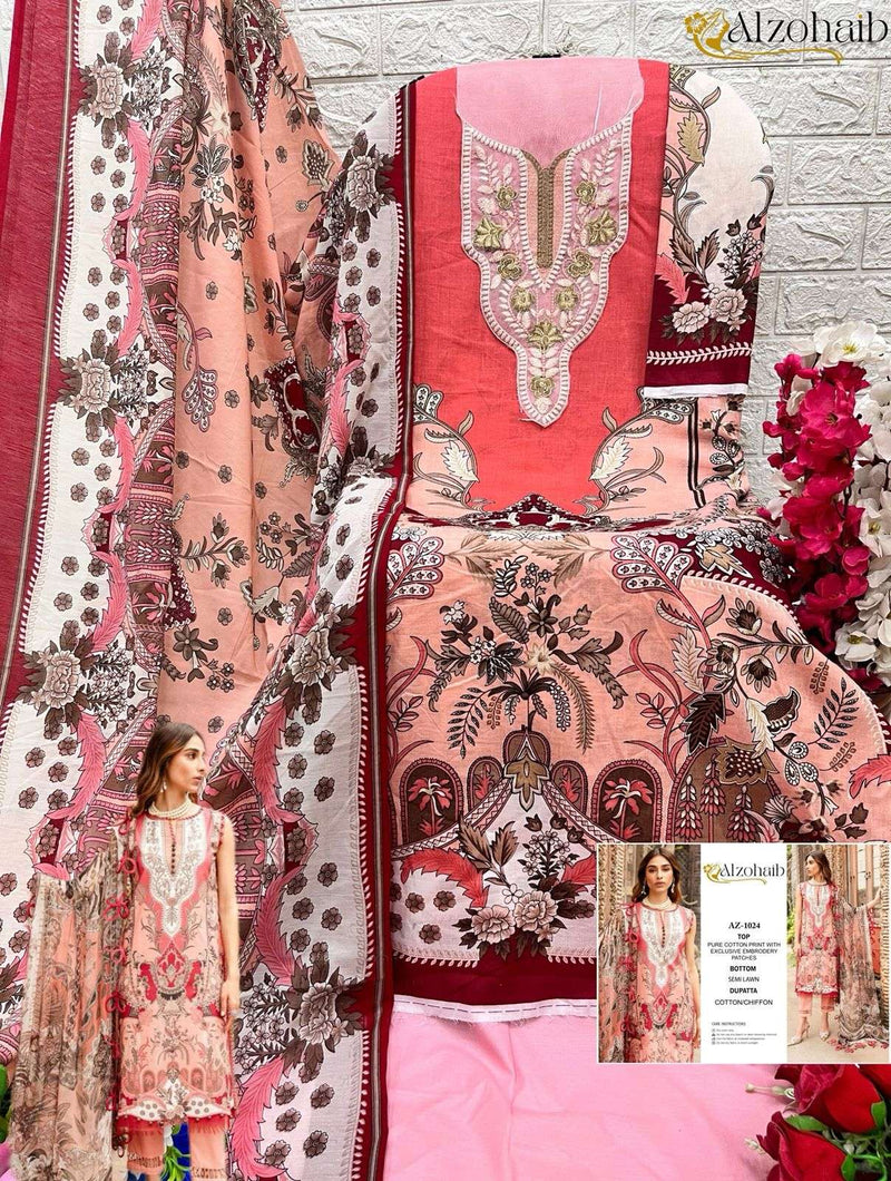 Al Zohaib Queen Court Vol 1 Cotton Print  Heavy Embrodairy Fancy Salwar Kameez