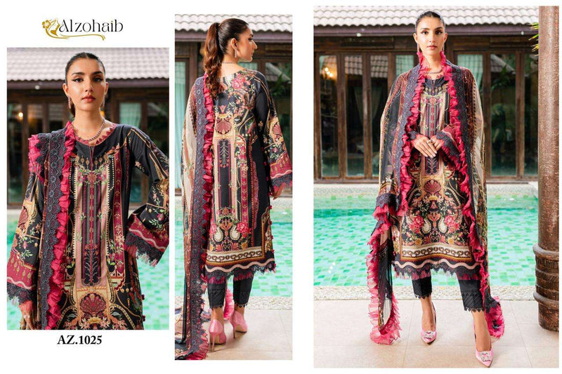 Al Zohaib Queen Court Vol 1 Cotton Print  Heavy Embrodairy Fancy Salwar Kameez