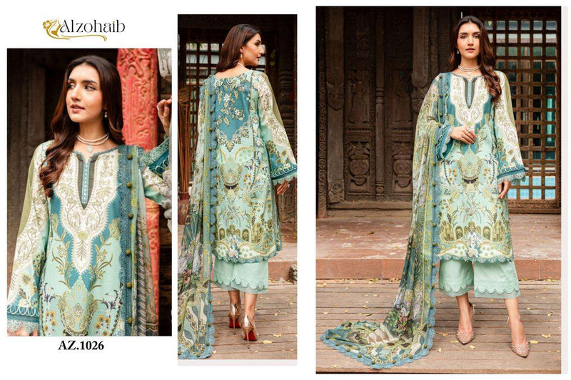 Al Zohaib Queen Court Vol 1 Cotton Print  Heavy Embrodairy Fancy Salwar Kameez