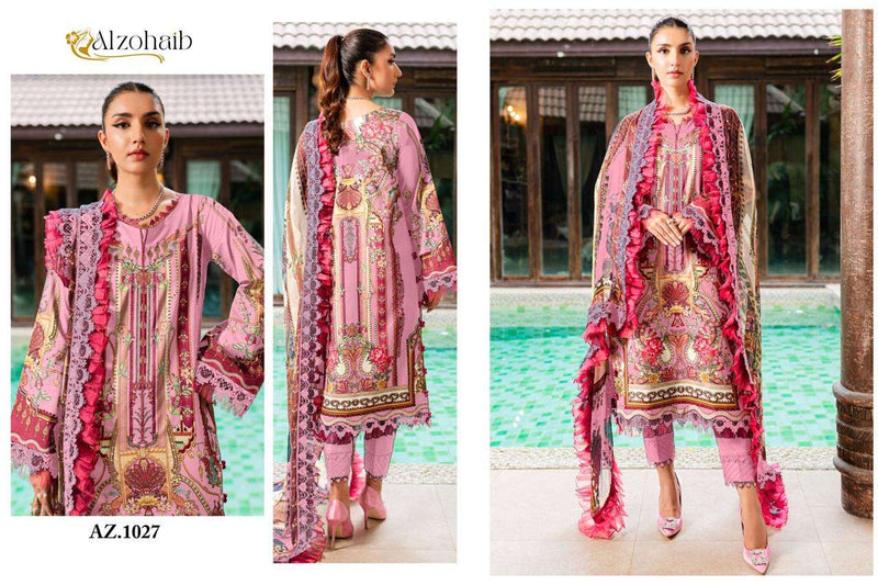 Al Zohaib Queen Court Vol 1 Cotton Print  Heavy Embrodairy Fancy Salwar Kameez