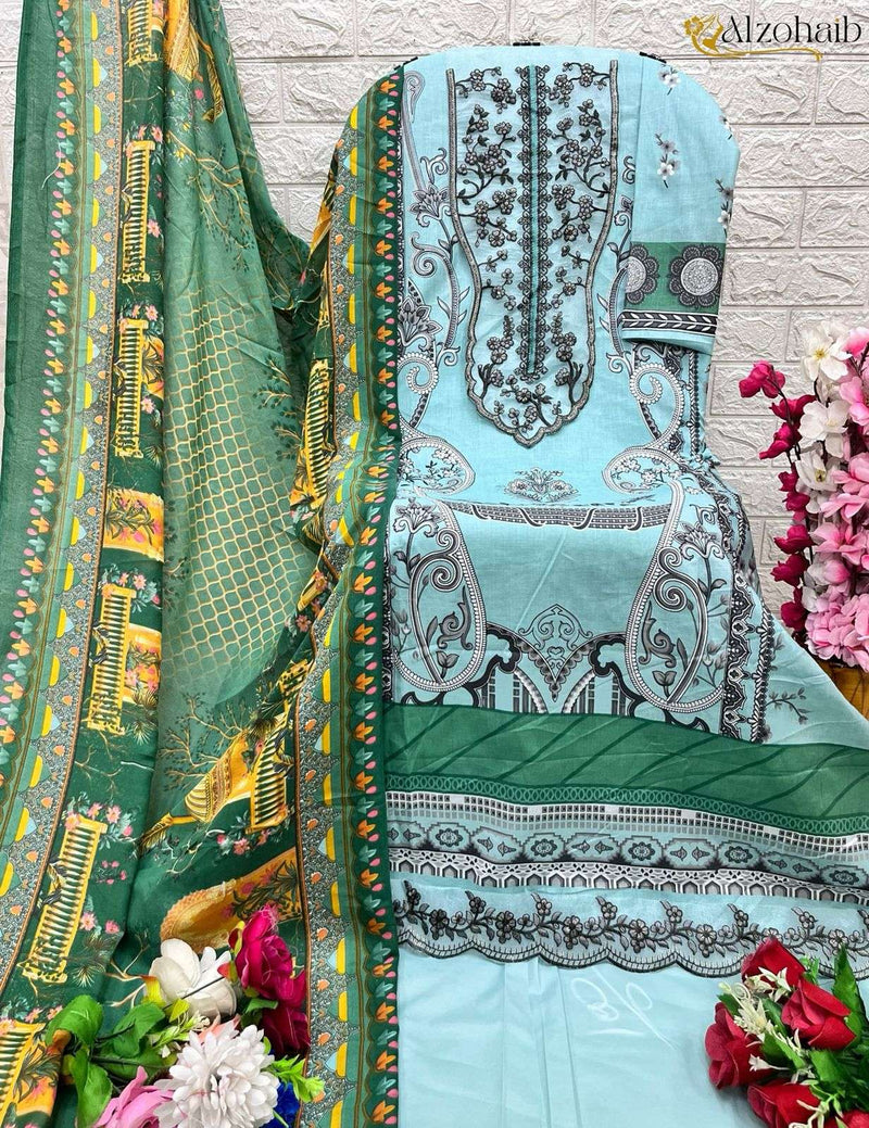 Al Zohaib Zohaib Queen Court Vol 2 Cotton Fancy Salwar Suit