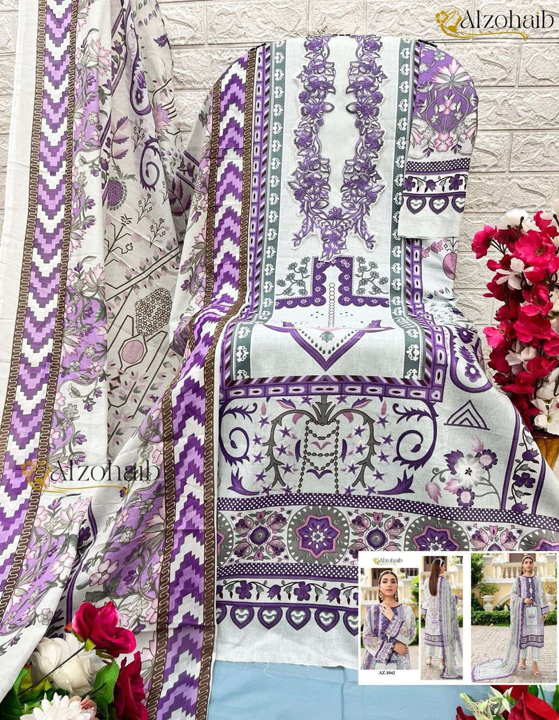 Al Zohaib Zohaib Queen Court Vol 2 Cotton Fancy Salwar Suit