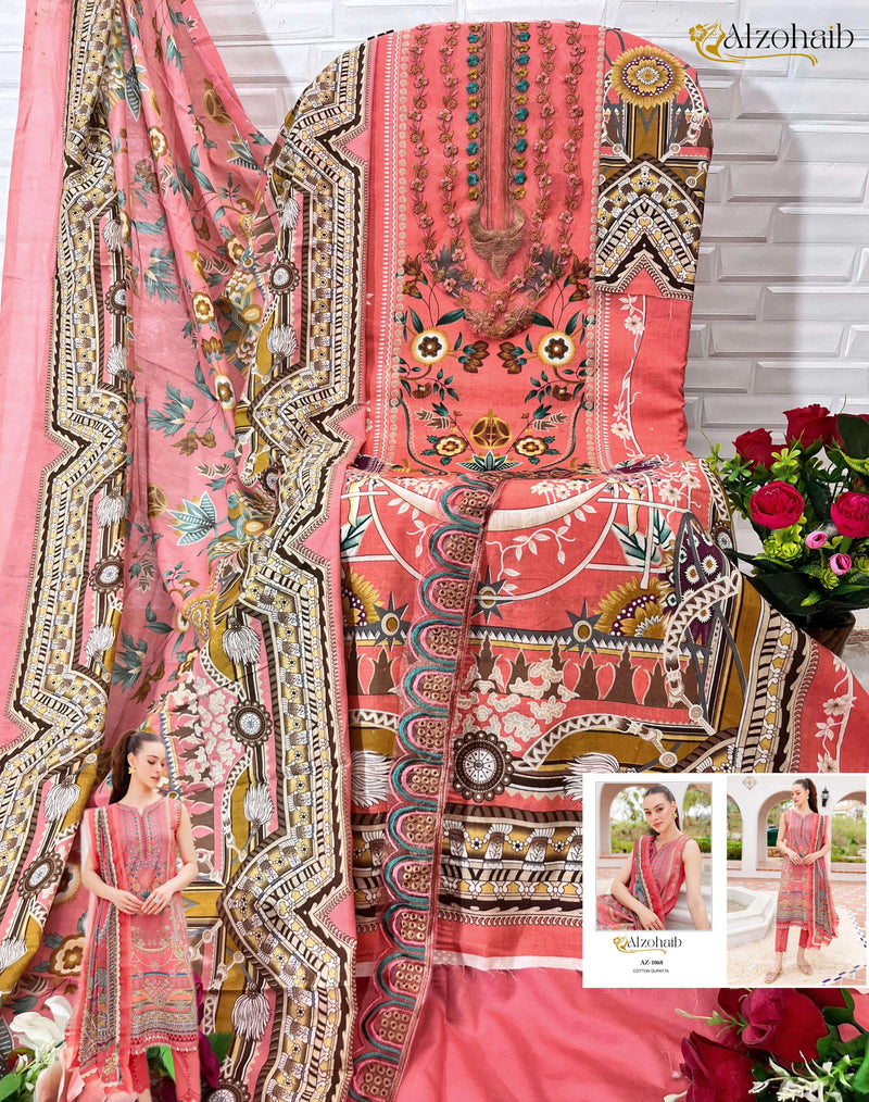 Al Zohaib Queen Court Vol 3 Cotton Fancy Salwar Suit