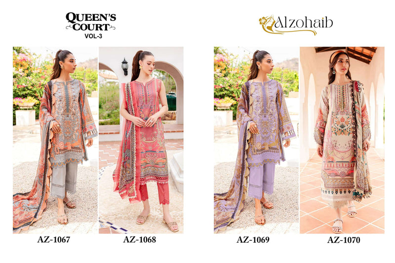 Al Zohaib Queen Court Vol 3 Cotton Fancy Salwar Suit
