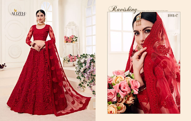 Alizeh Bridal Heritage 1001 C Net Elegant Look Designer Lehnga Choli
