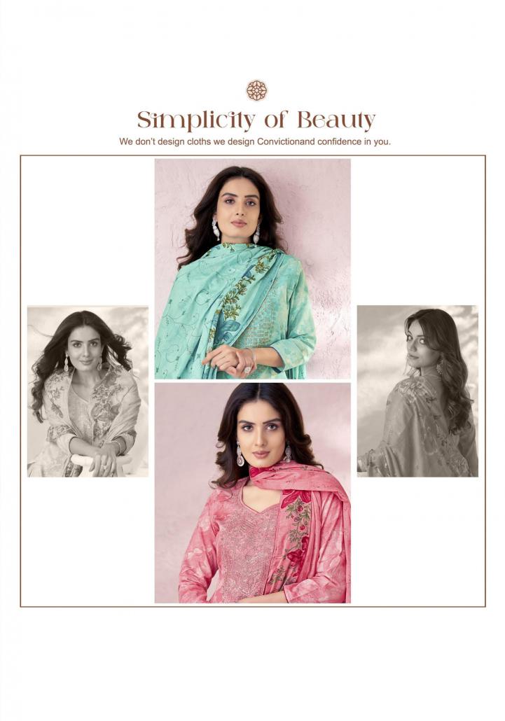 Alok Suits Mahgul Cotton Designer Self Print Fancy Embroidery Salwar Suit