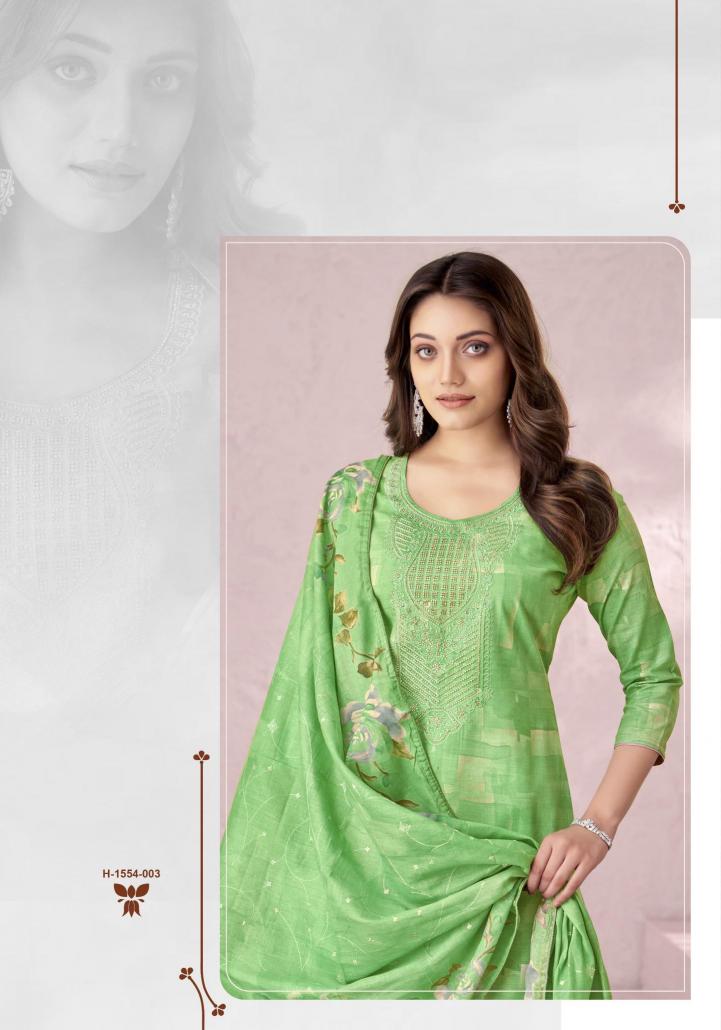 Alok Suits Mahgul Cotton Designer Self Print Fancy Embroidery Salwar Suit