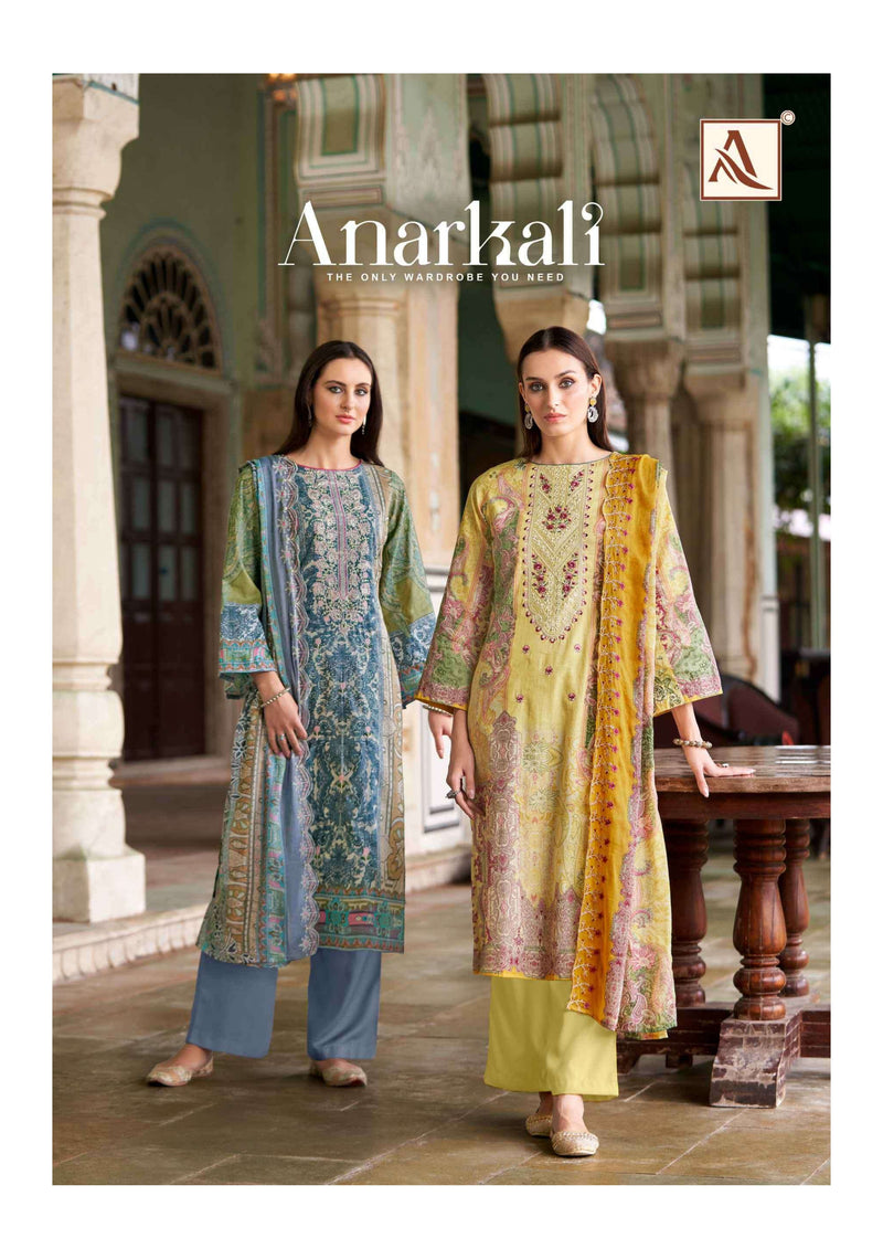 Alok Suit Anarkali Cambric Cotton Pakistani Print Fancy Salwar Suit