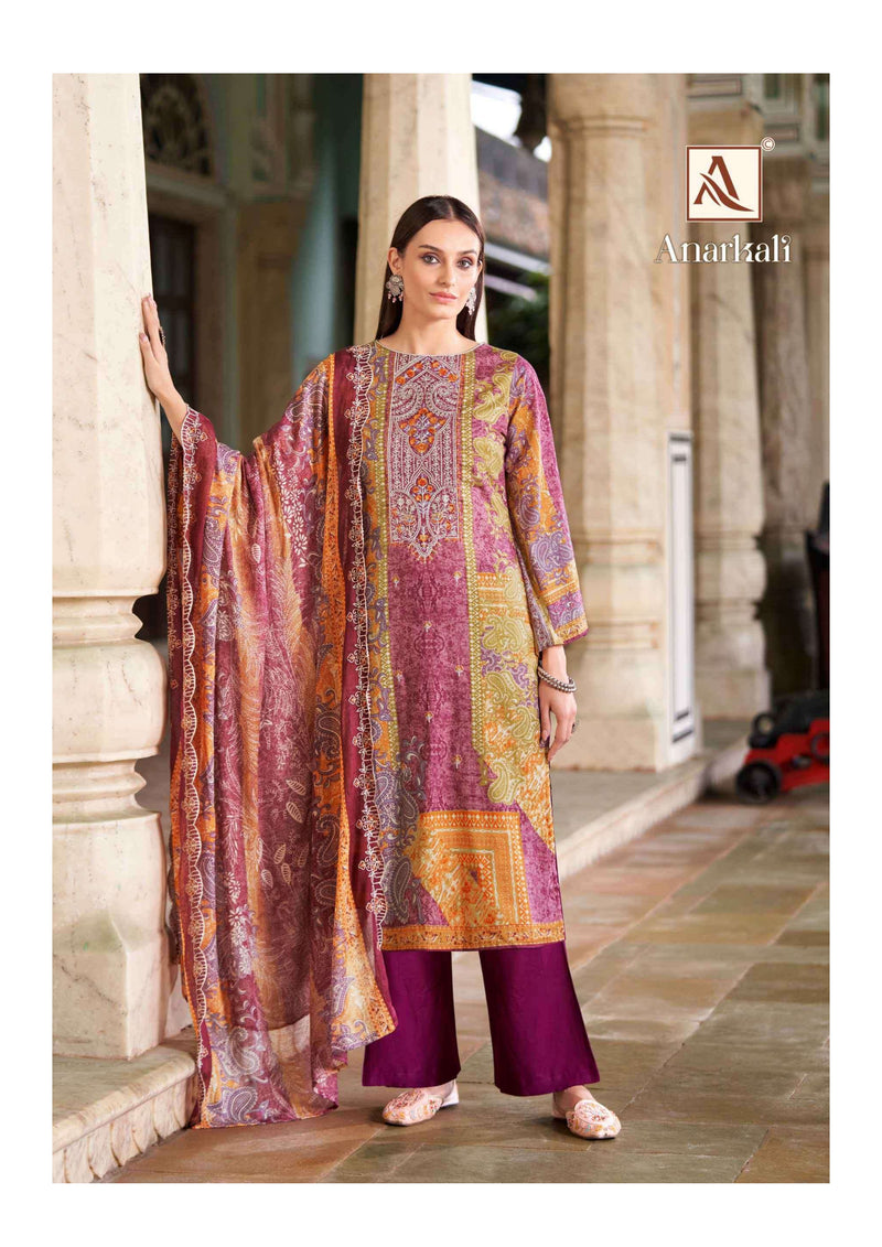 Alok Suit Anarkali Cambric Cotton Pakistani Print Fancy Salwar Suit