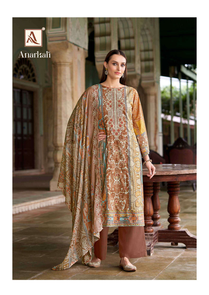 Alok Suit Anarkali Cambric Cotton Pakistani Print Fancy Salwar Suit