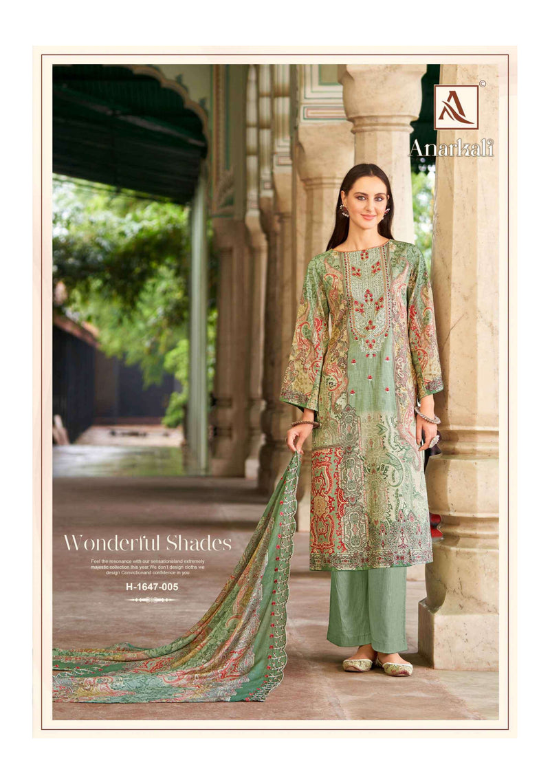 Alok Suit Anarkali Cambric Cotton Pakistani Print Fancy Salwar Suit