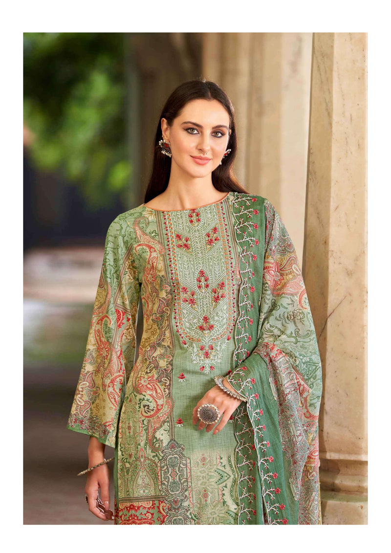 Alok Suit Anarkali Cambric Cotton Pakistani Print Fancy Salwar Suit