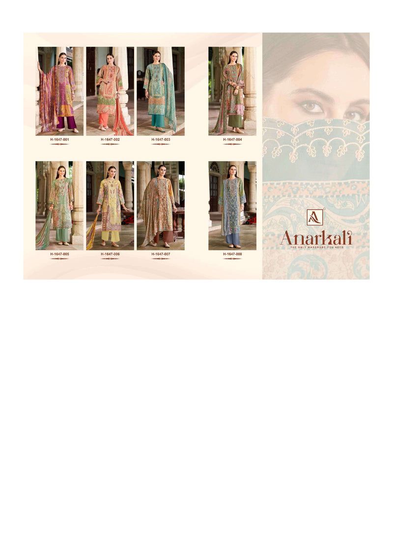 Alok Suit Anarkali Cambric Cotton Pakistani Print Fancy Salwar Suit