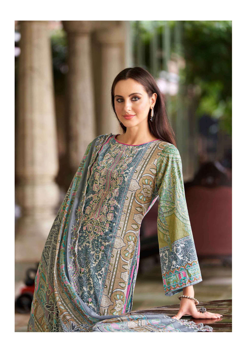 Alok Suit Anarkali Cambric Cotton Pakistani Print Fancy Salwar Suit