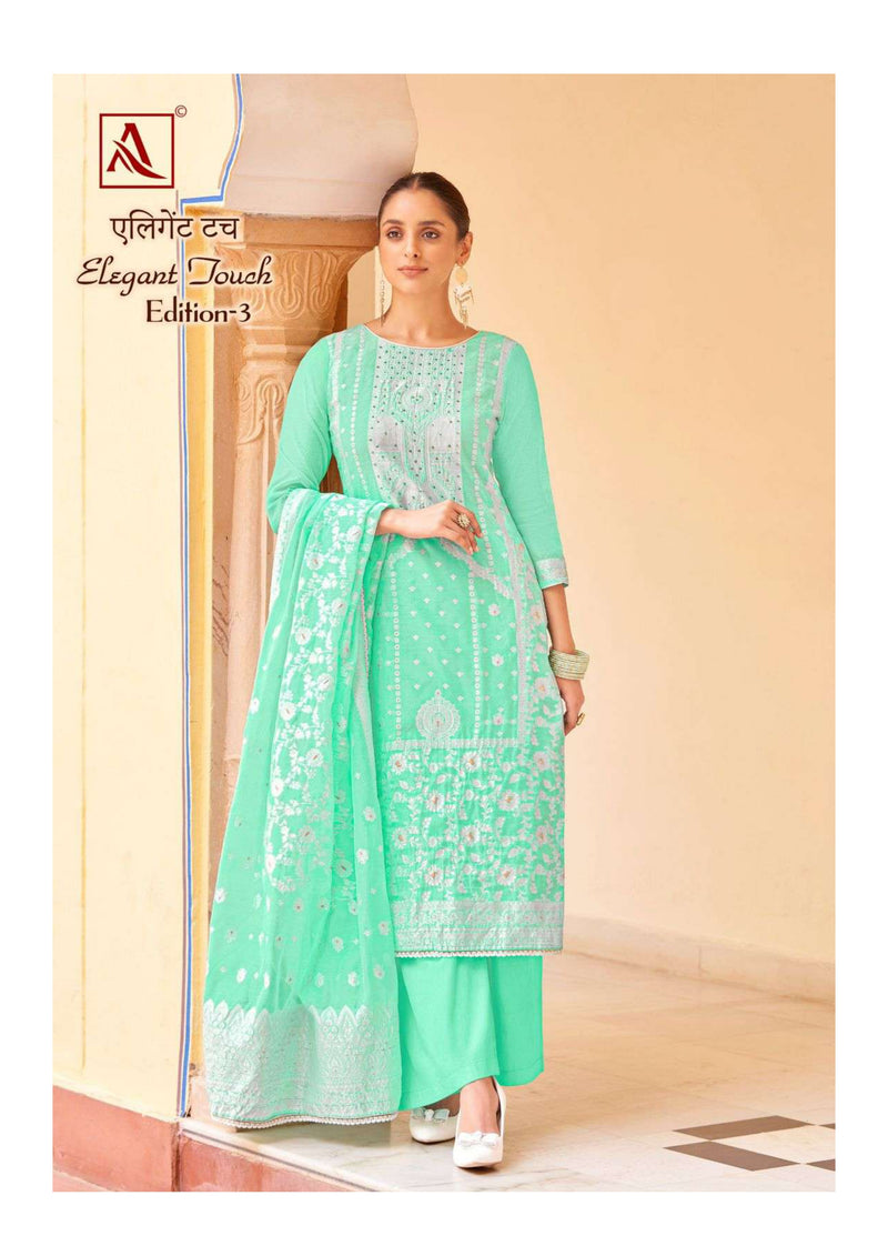 Alok Suit Elegant Touch Edition 3 Jacquard Deisgner Concept Salwar Suit