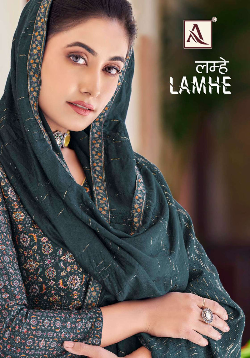 Alok Suit Present Lamhe Designer Digital Print With Work Salwar Kameez Materials