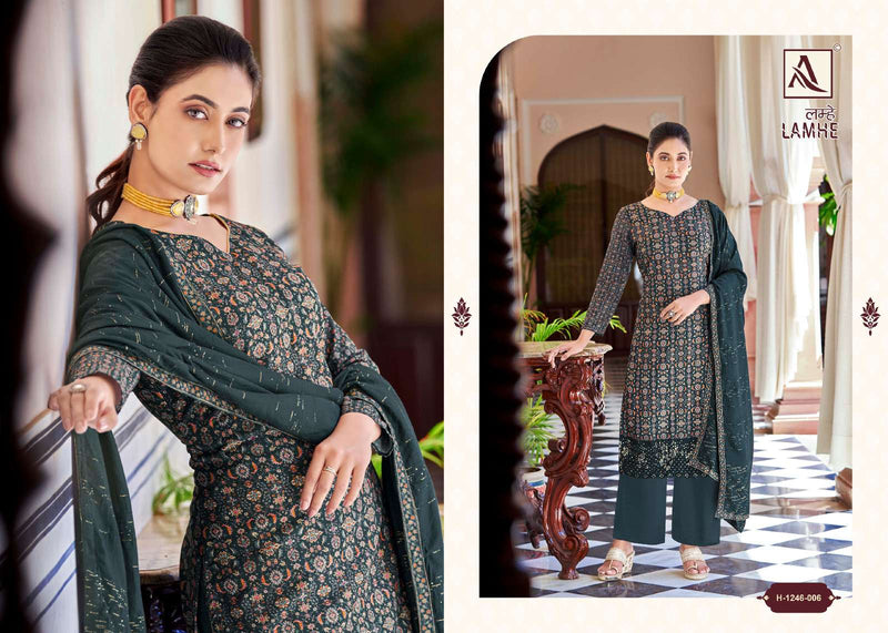 Alok Suit Present Lamhe Designer Digital Print With Work Salwar Kameez Materials