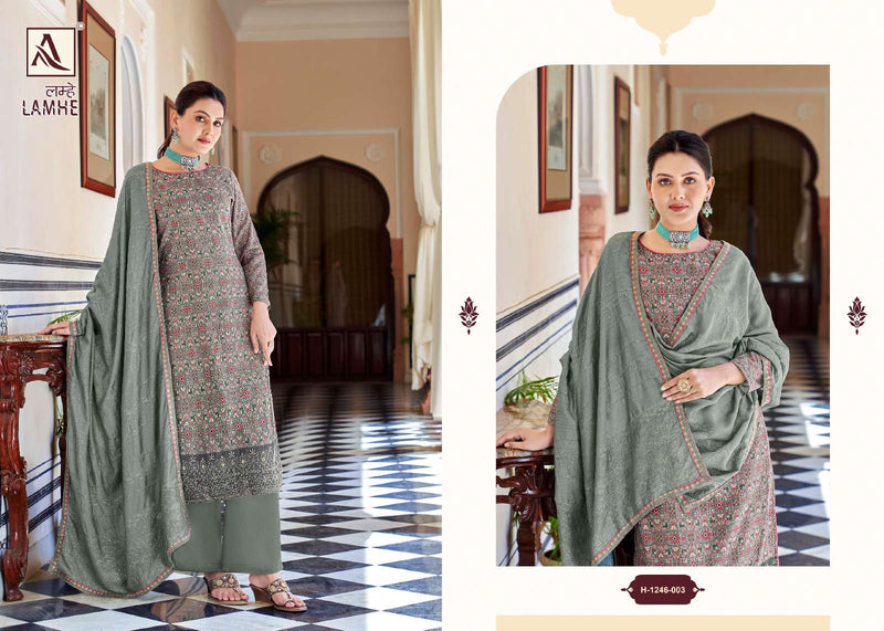 Alok Suit Present Lamhe Designer Digital Print With Work Salwar Kameez Materials
