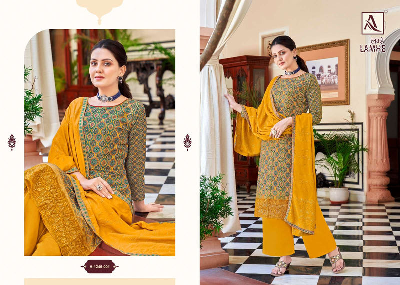 Alok Suit Present Lamhe Designer Digital Print With Work Salwar Kameez Materials