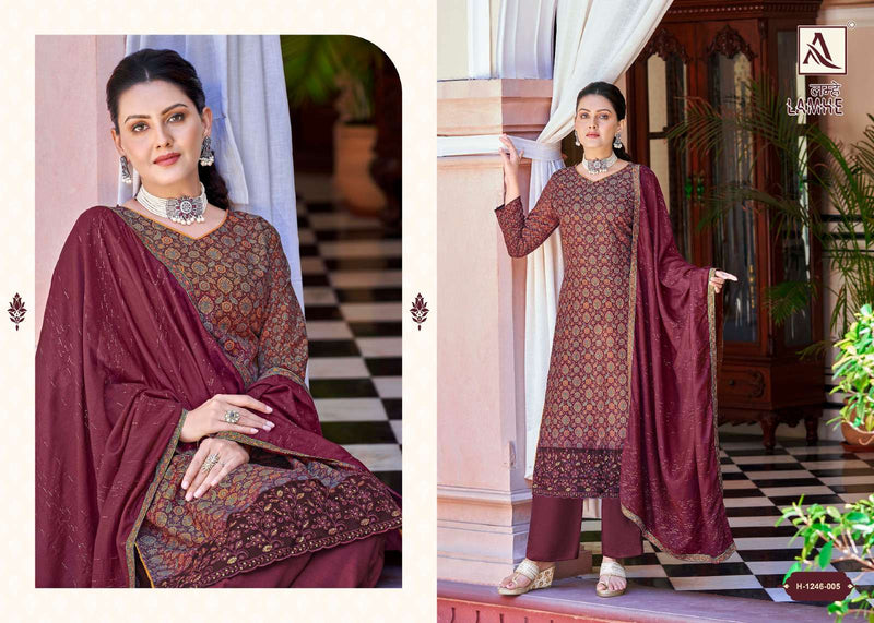 Alok Suit Present Lamhe Designer Digital Print With Work Salwar Kameez Materials