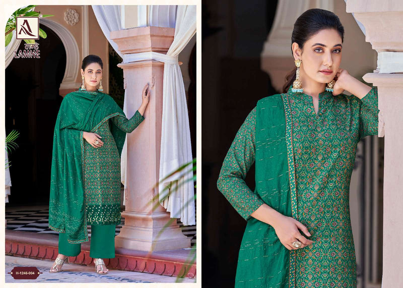Alok Suit Present Lamhe Designer Digital Print With Work Salwar Kameez Materials