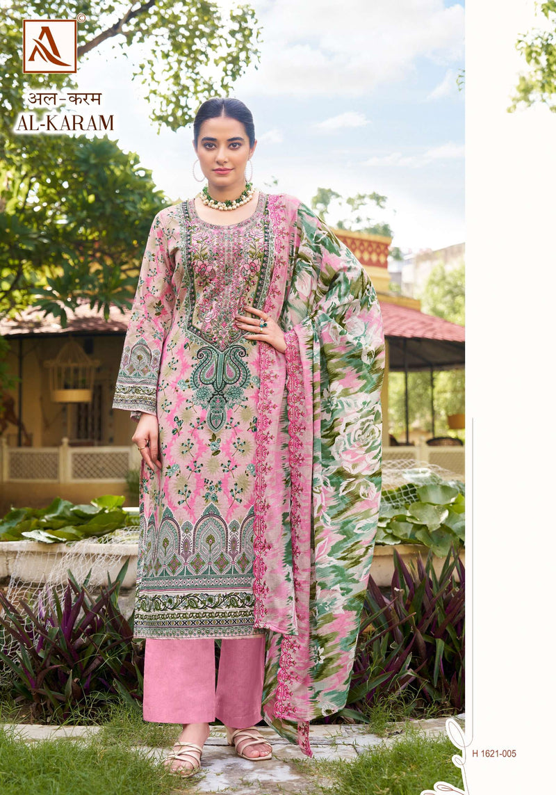Alok Suits Al Karam Cambric Cotton Pakistani Print Fancy Salwar Kameez