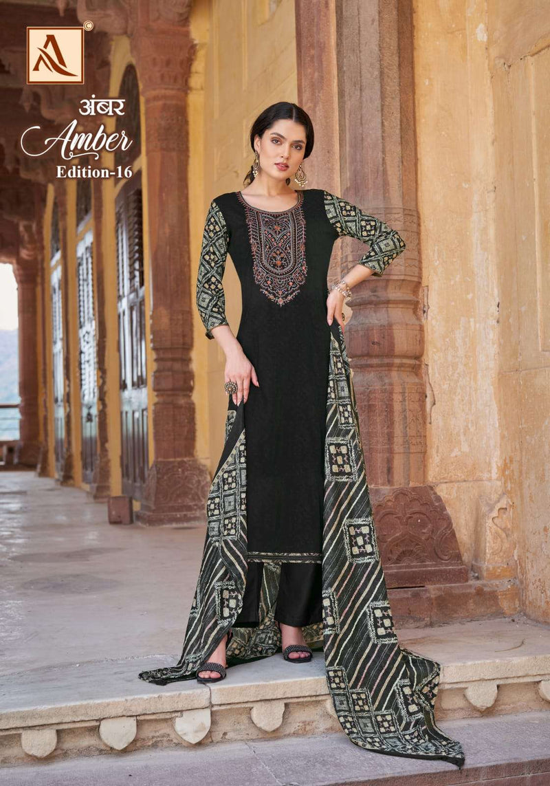 Alok Suits Amber Edition 16 Viscose Fancy Embroidery Salwar Kameez