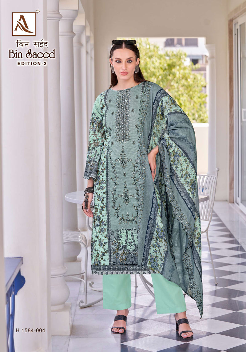 Alok Suits Bin Saeed Vol 2 Cotton Fancy Embroidery Work Suit
