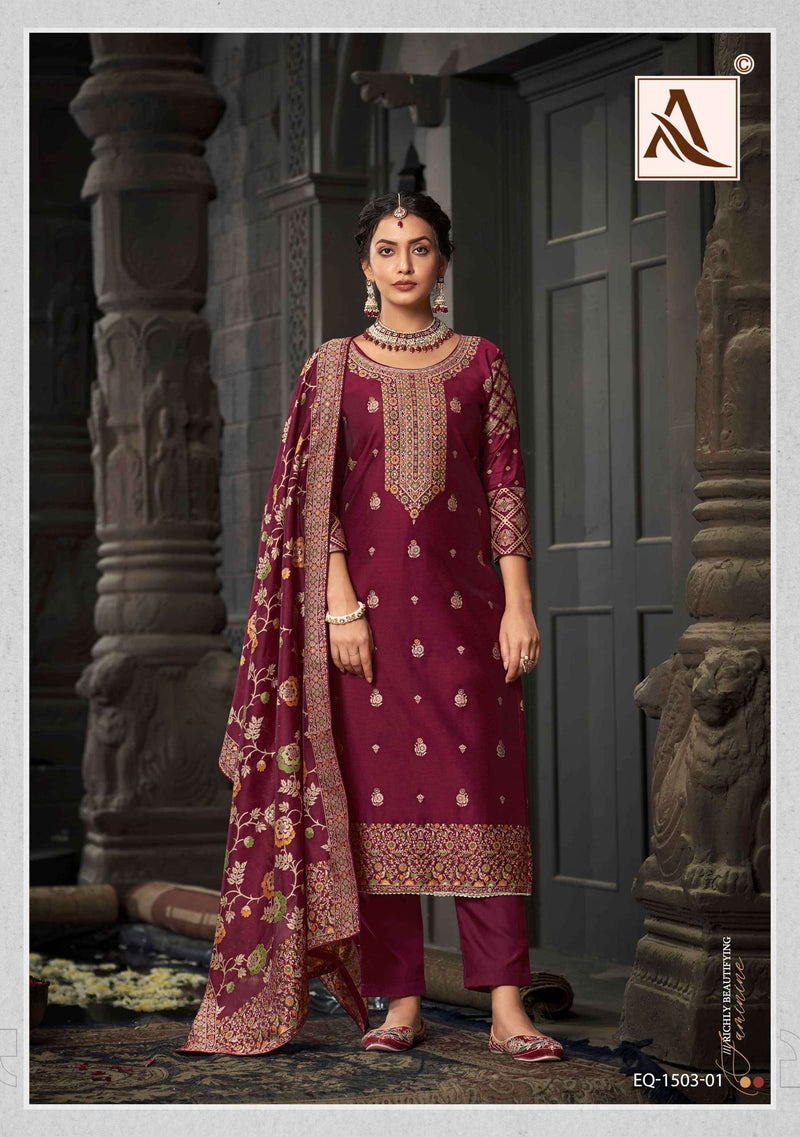 Alok Suits  Bloom Touch Jacquard Fancy Salwar Suit