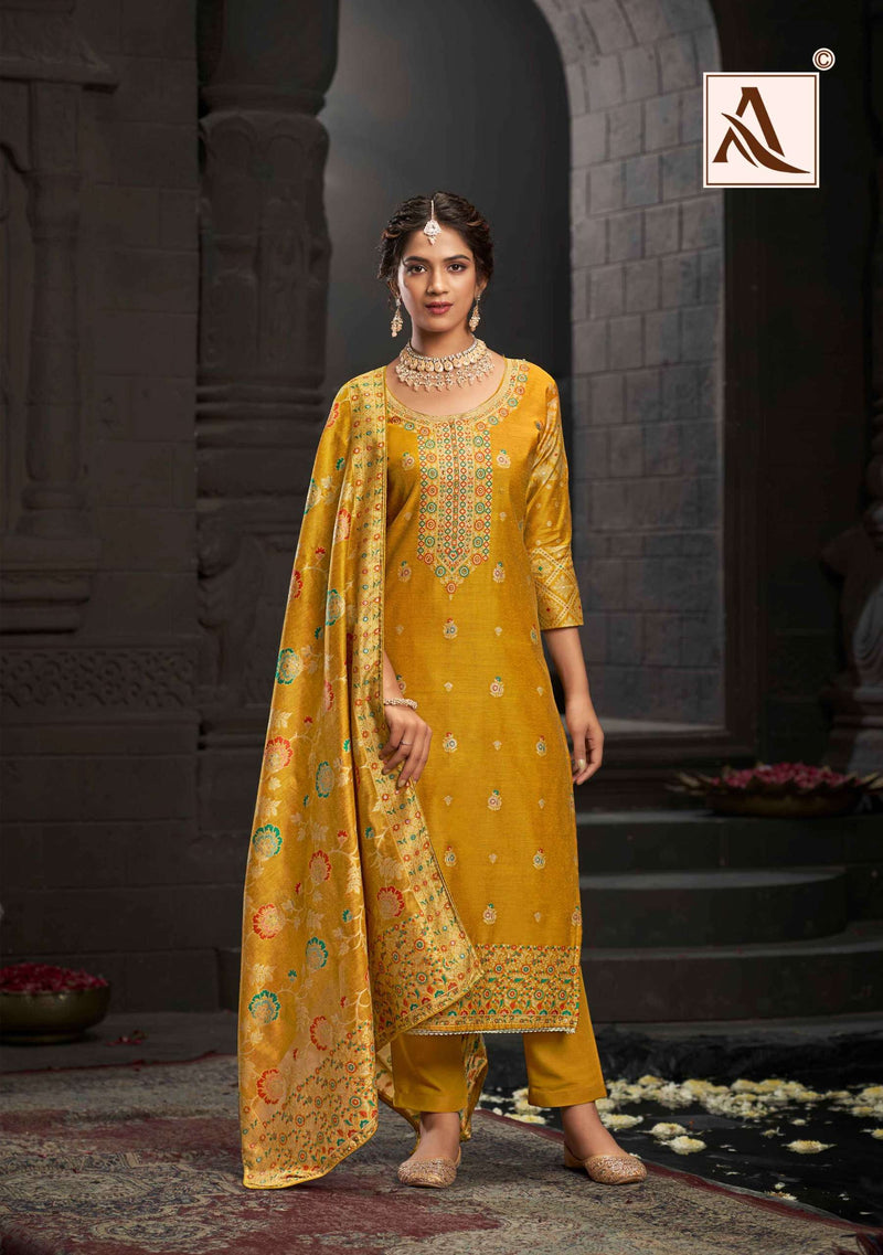 Alok Suits  Bloom Touch Jacquard Fancy Salwar Suit