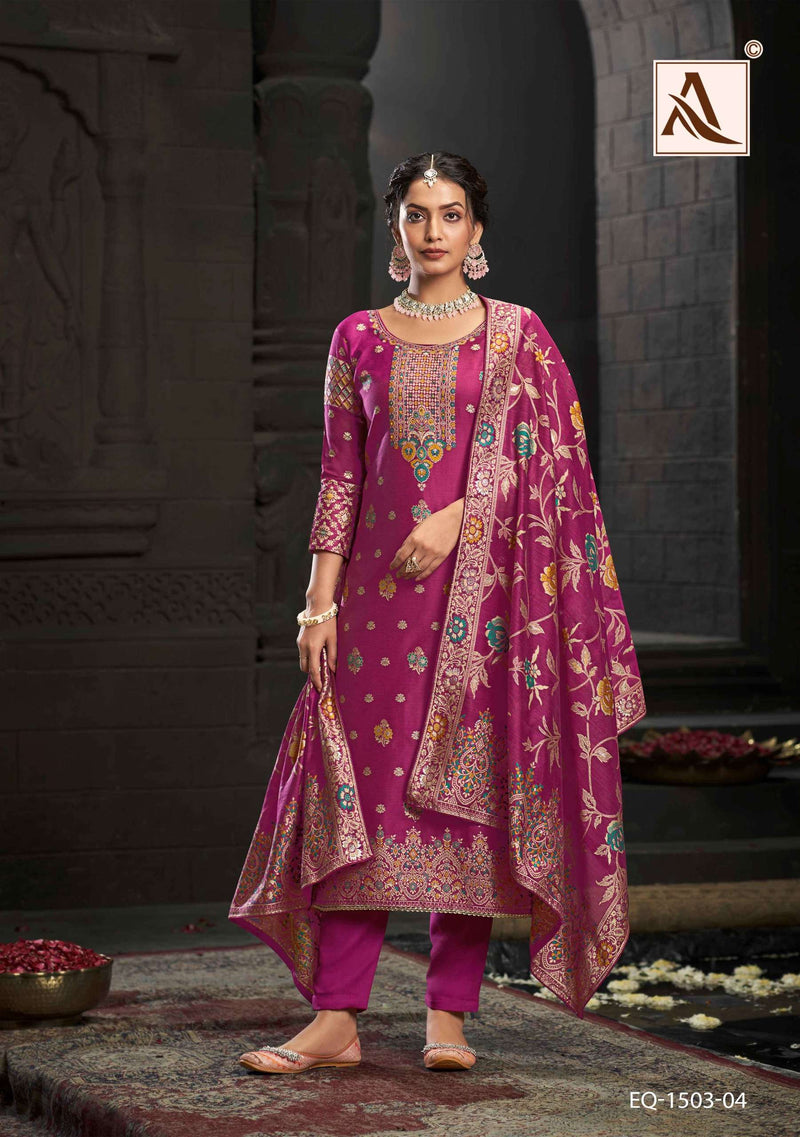 Alok Suits  Bloom Touch Jacquard Fancy Salwar Suit