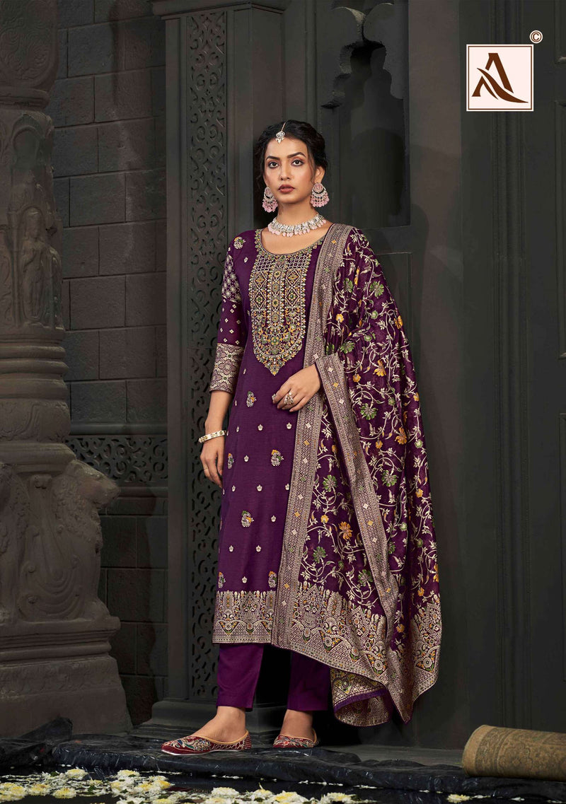 Alok Suits  Bloom Touch Jacquard Fancy Salwar Suit