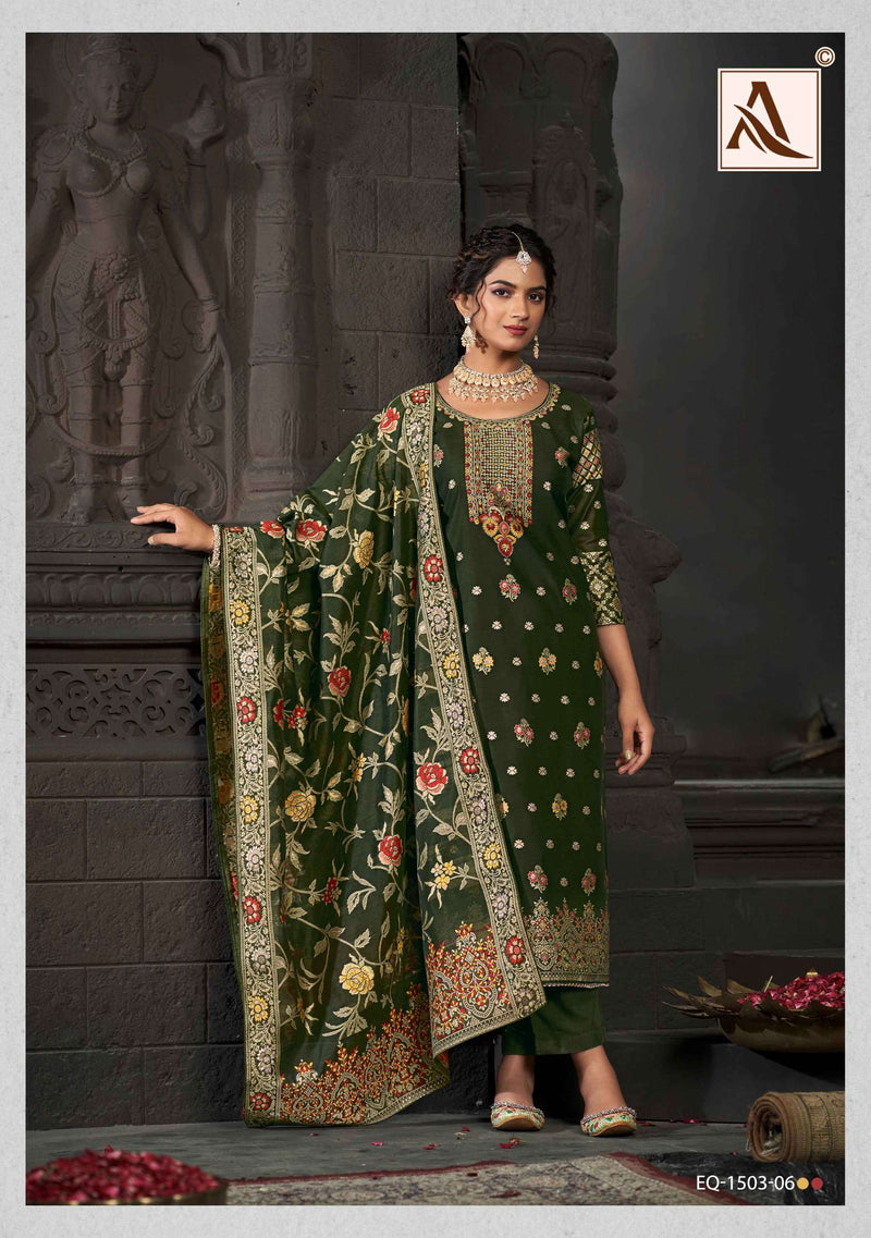 Alok Suits  Bloom Touch Jacquard Fancy Salwar Suit