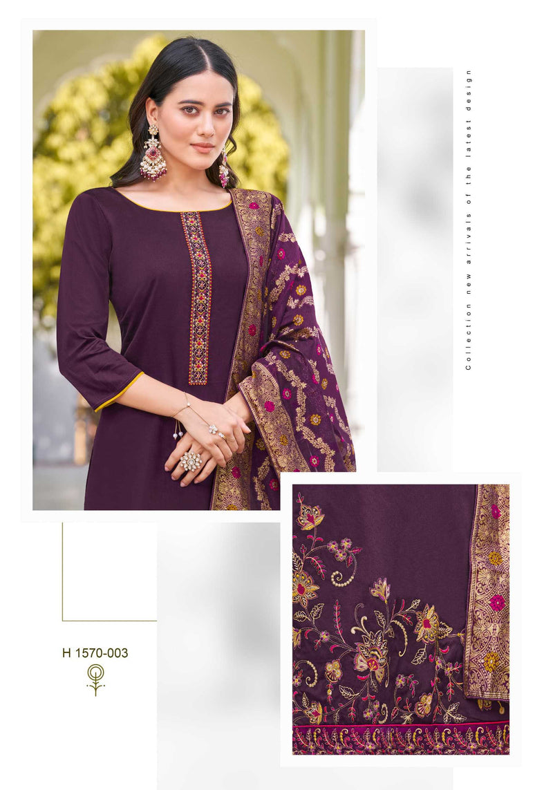 Alok Suit Glossy Touch Vol 2 Pure Zam Designer Embroidery Fancy Salwar Kameez
