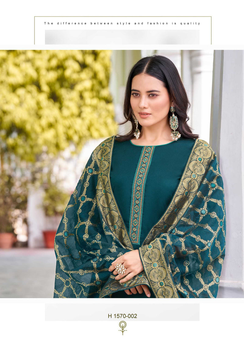 Alok Suit Glossy Touch Vol 2 Pure Zam Designer Embroidery Fancy Salwar Kameez