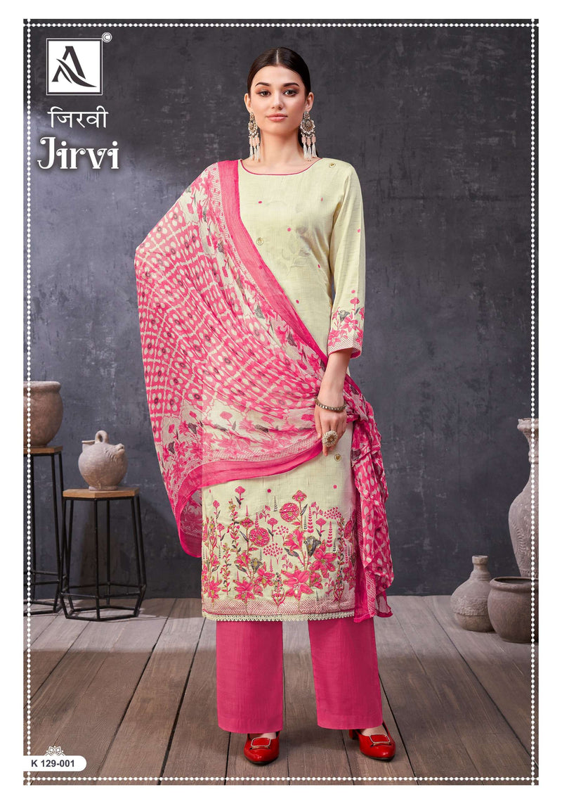Alok Suits Jirvi Jam Cotton Hand Khatali Work Designer Salwar Suit