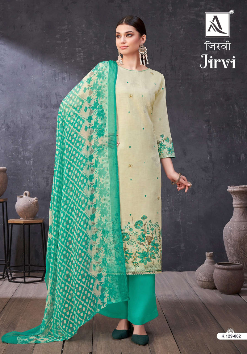 Alok Suits Jirvi Jam Cotton Hand Khatali Work Designer Salwar Suit