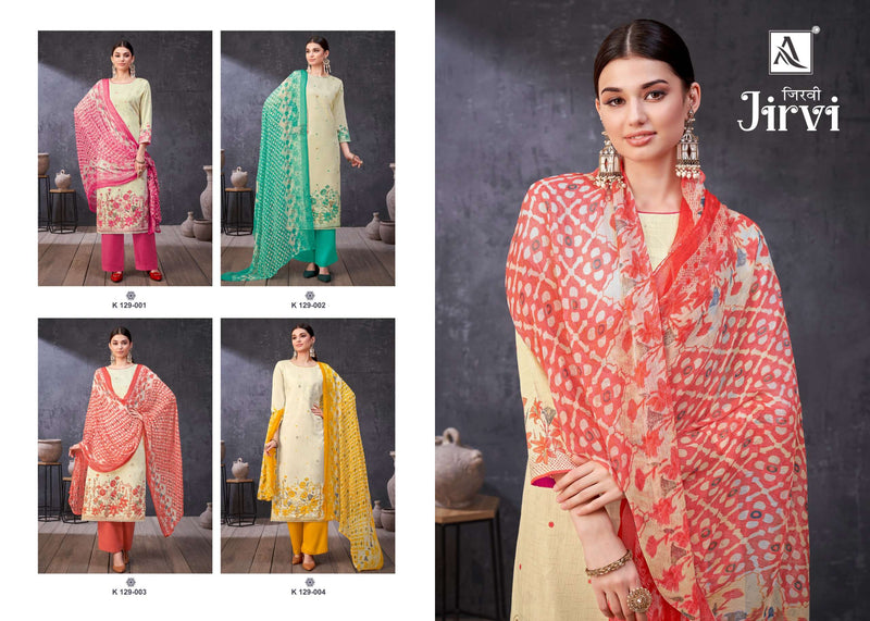 Alok Suits Jirvi Jam Cotton Hand Khatali Work Designer Salwar Suit